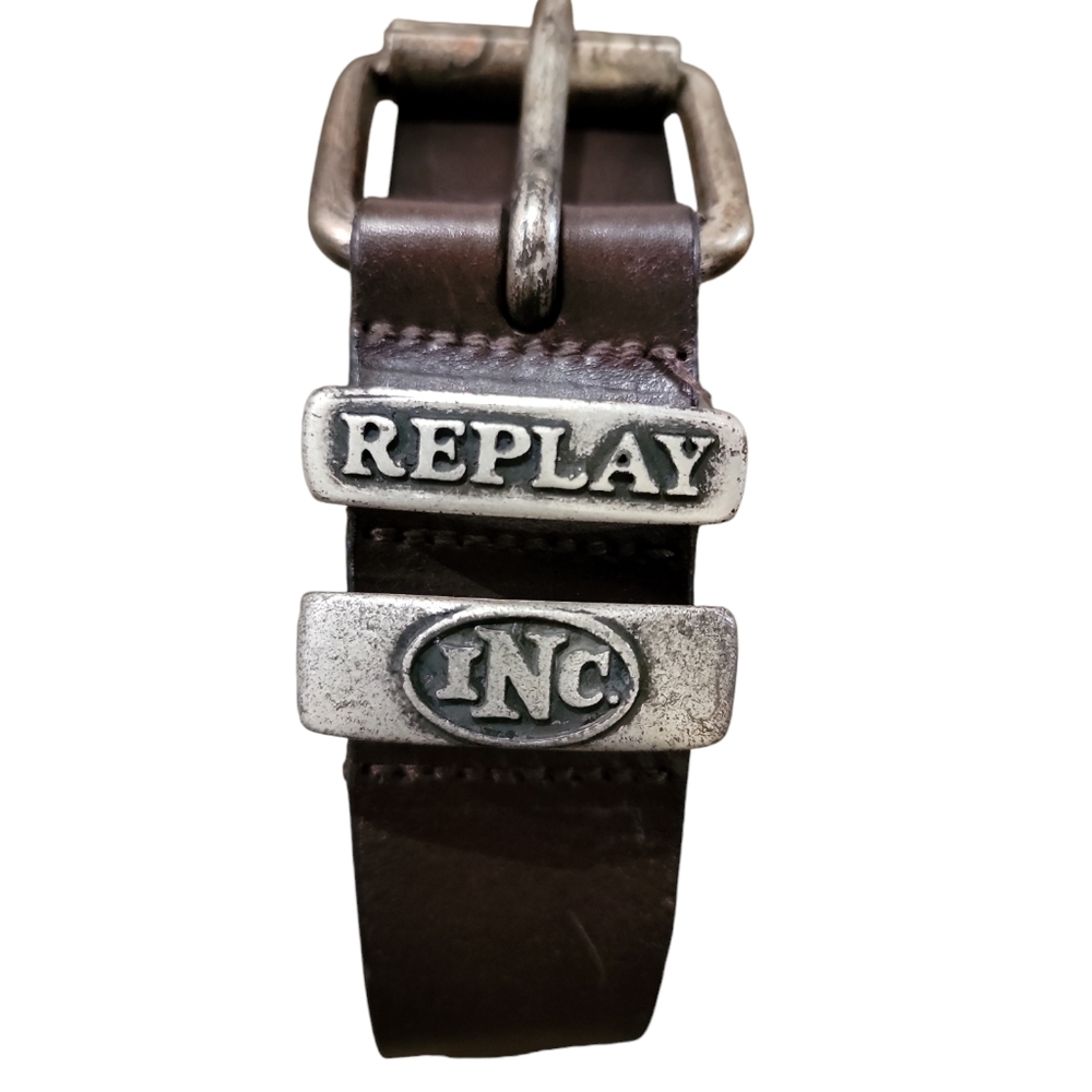 Replay leather brown belt vintage look